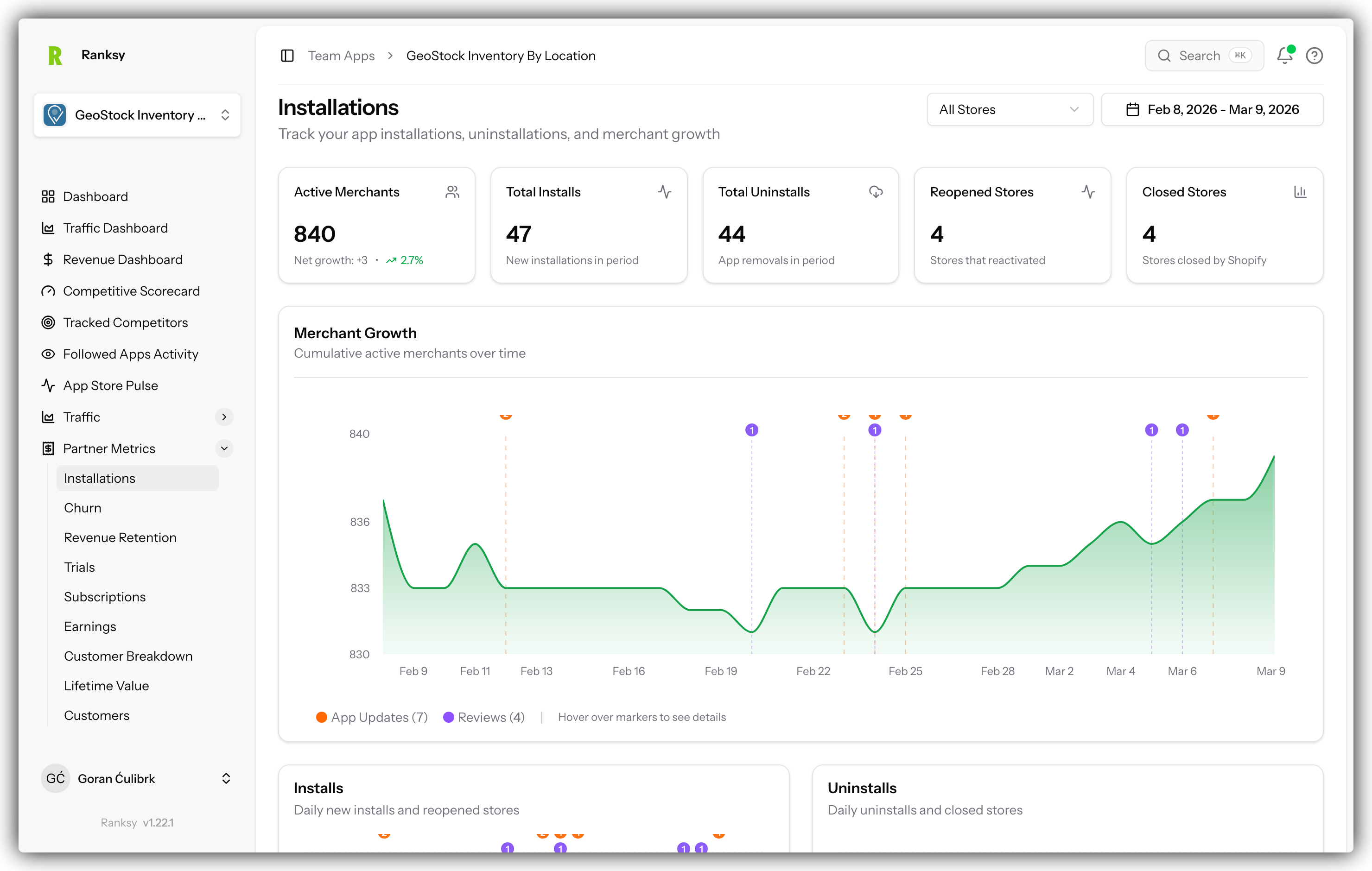 Installation analytics